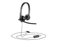 Logitech USB Headset H570e - Headset - på örat - kabelansluten 981-000575