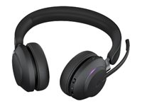 Jabra Evolve2 65 MS Stereo - Headset - på örat - Bluetooth - trådlös - USB-A - ljudisolerande - svart - med laddningsställ - Certifierad för Microsoft-teams 26599-999-989