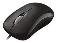 Microsoft Basic Optical Mouse for Business - Mus - höger- och vänsterhänta - optisk - 3 knappar - kabelansluten - PS/2, USB - svart 4YH-00007