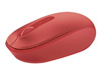 Microsoft Wireless Mobile Mouse 1850 - Mus - höger- och vänsterhänta - optisk - 3 knappar - trådlös - 2.4 GHz - trådlös USB-mottagare - klarröd U7Z-00034