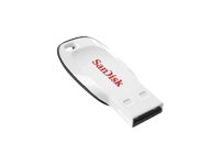 SanDisk Cruzer Blade - USB flash-enhet - 16 GB - USB 2.0 - vit SDCZ50C-016G-B35W