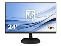 Philips V-line 243V7QDSB - LED-skärm - 24" (23.8" visbar) - 1920 x 1080 Full HD (1080p) @ 60 Hz - IPS - 250 cd/m² - 1000:1 - 5 ms - HDMI, DVI-D, VGA - svart med struktur 243V7QDSB/00
