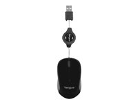 Targus - Mus - höger- och vänsterhänta - optisk - 3 knappar - kabelansluten - USB - svart AMU75EU