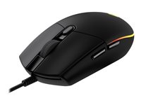 Logitech Gaming Mouse G203 LIGHTSYNC - Mus - optisk - 6 knappar - kabelansluten - USB - svart 910-005796