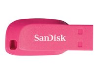 SanDisk Cruzer Blade - USB flash-enhet - 16 GB - USB 2.0 - elrosa SDCZ50C-016G-B35PE