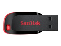 SanDisk Cruzer Blade - USB flash-enhet - 32 GB - USB 2.0 - röd, blanksvart SDCZ50-032G-B35